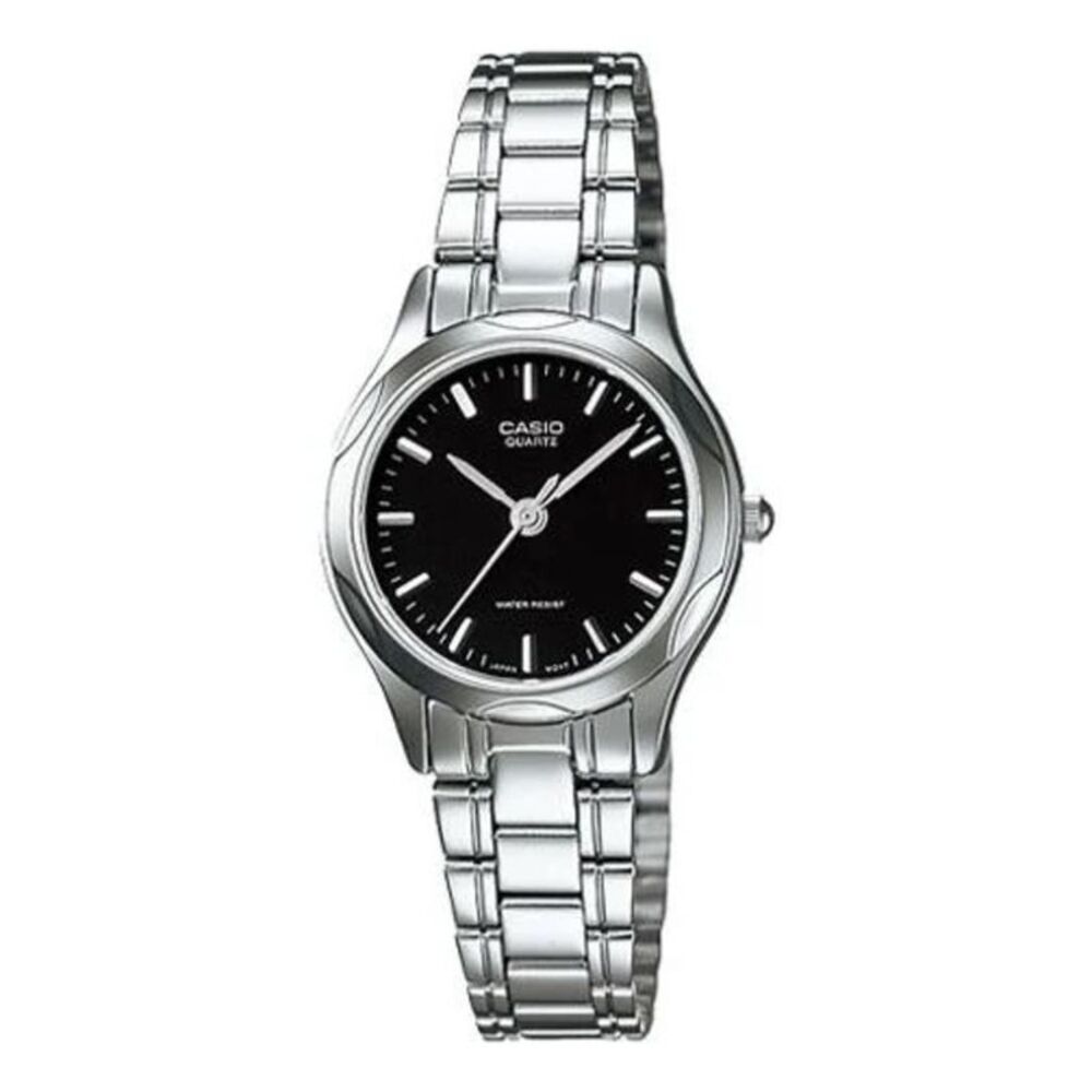 Casio Women’s Black Dial Stainless Steel Bracelet Watch – Casio LTP‑1275D‑1A